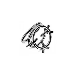 Master Series Screwed Up Cock Ring Stainless Steel CBT Device